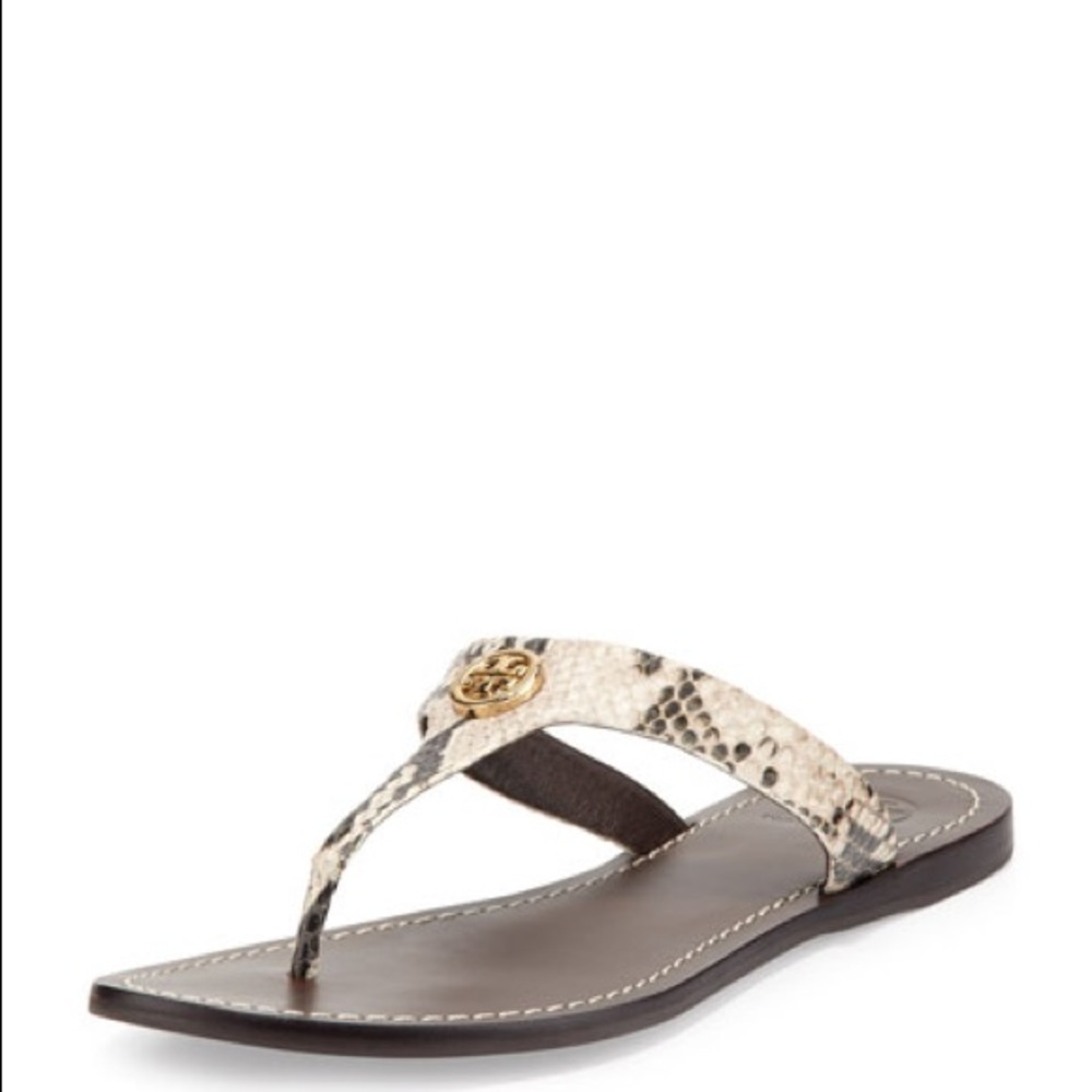 Tory Burch Python Cameron Miller Thong Sandal Sz 8